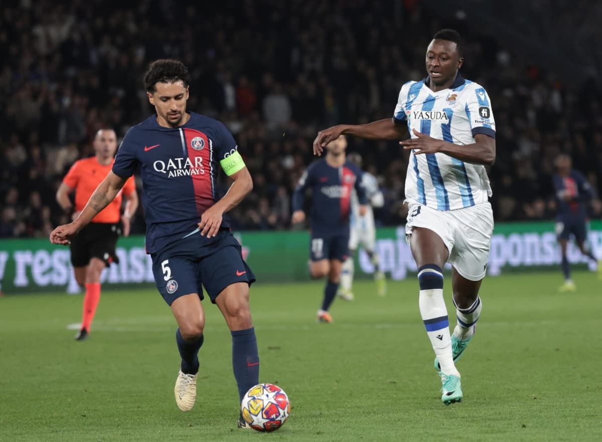 Brasileño Marquinhos estará ausente con el PSG hasta finales de mes