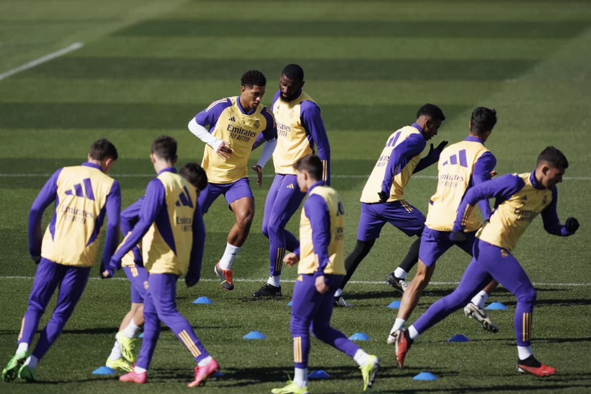 Bellingham y Joselu se prueban con el grupo en vísperas de Mestalla
