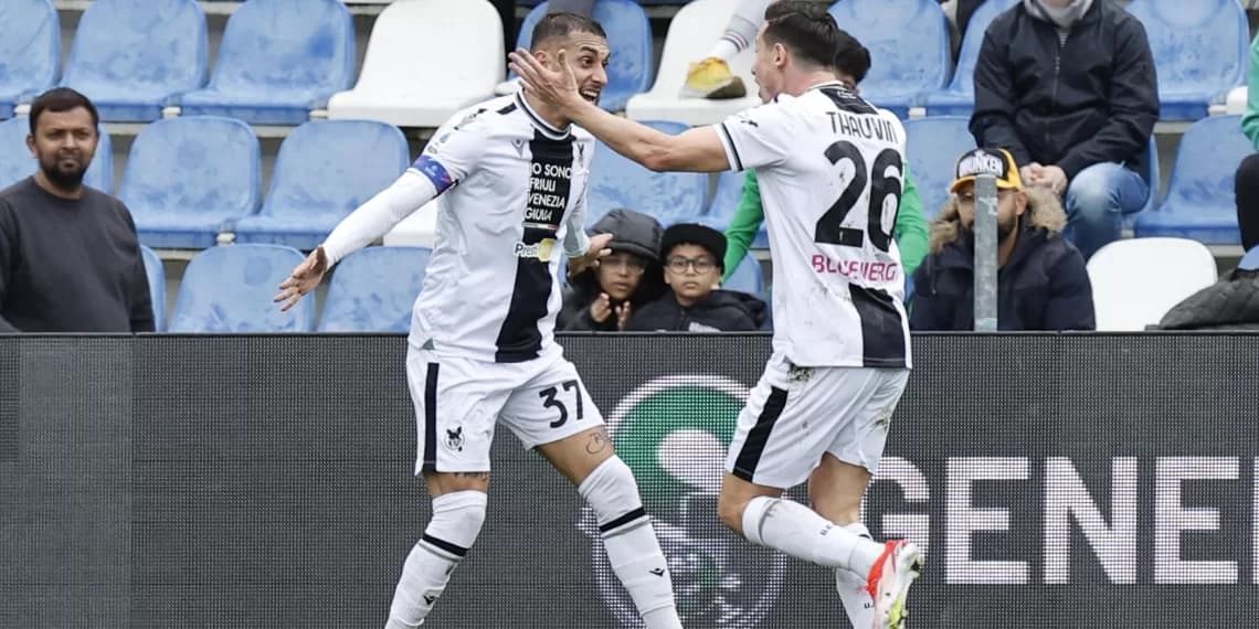1-1. Argentino Pereyra mantiene al Udinese fuera del descenso