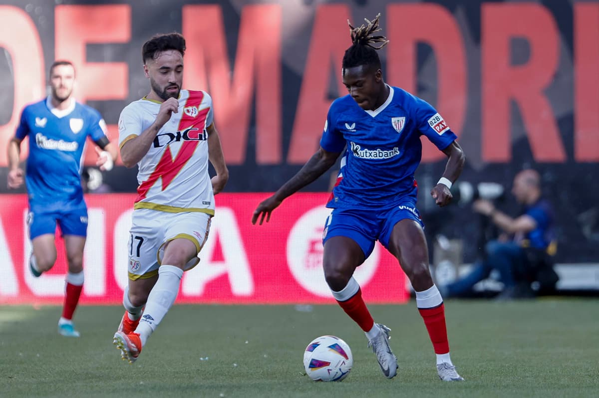 0-1. Español Nico Williams eclipsa la fiesta anticipada del centenario del Rayo