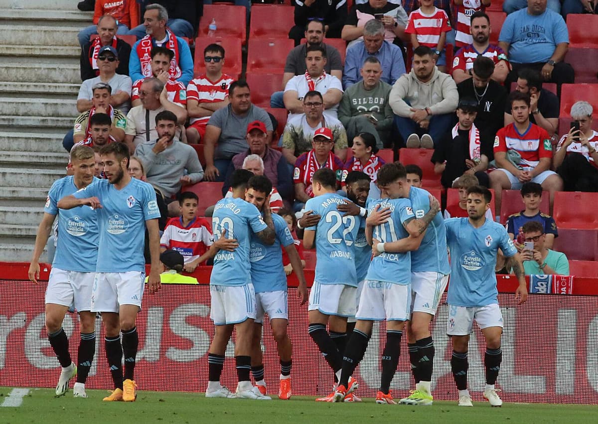 1-2. El Celta gana al descendido Granada y certifica su permanencia