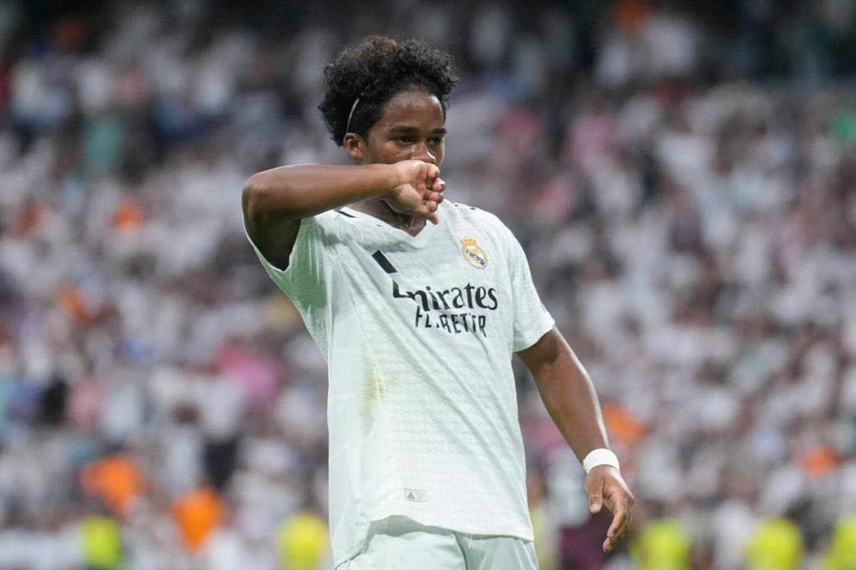 Debut y gol del brasileño Endrick en el Real Madrid