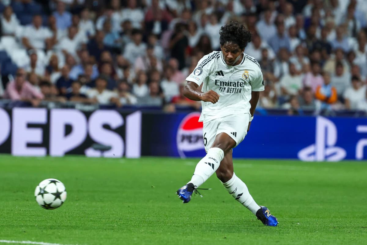 El brasileño Endrick, goleador más joven de la historia del Real Madrid en competición europea