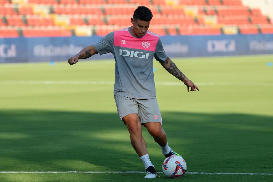 El Rayo Vallecano, a la expectativa con el colombiano James Rodríguez
