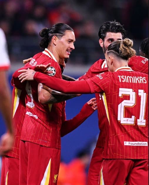 El uruguayo Darwin Núñez sella la victoria del Liverpool en Champions