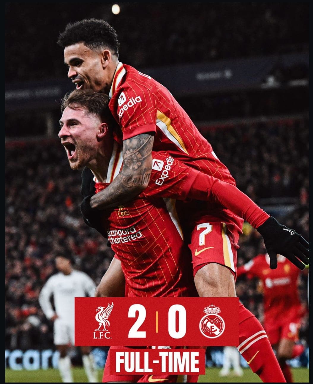 Argentino Mac Allister abre el camino para el triunfo de Liverpool ante Real Madrid