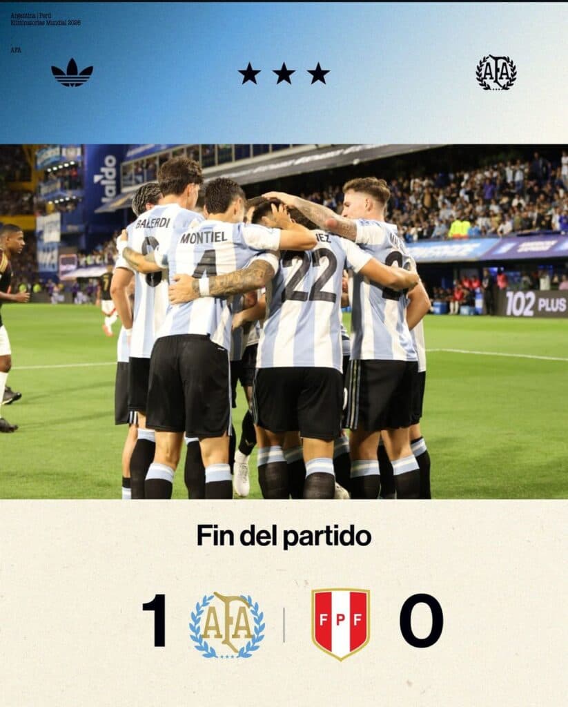 Lautaro Martínez resuelve apretado compromiso para Argentina ante Perú