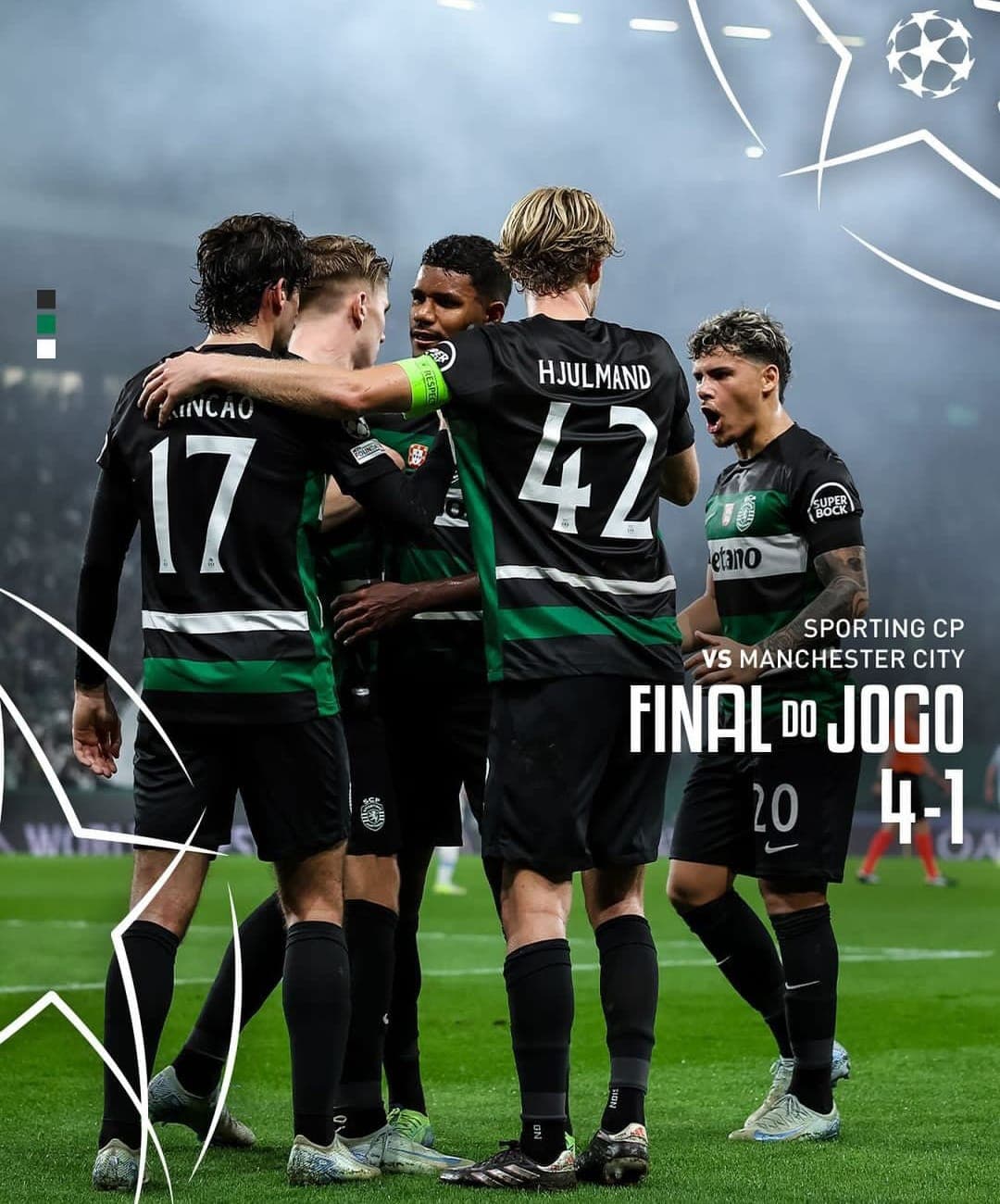 Charrúas Israel y Araújo destacan en goleada del Sporting ante Manchester City