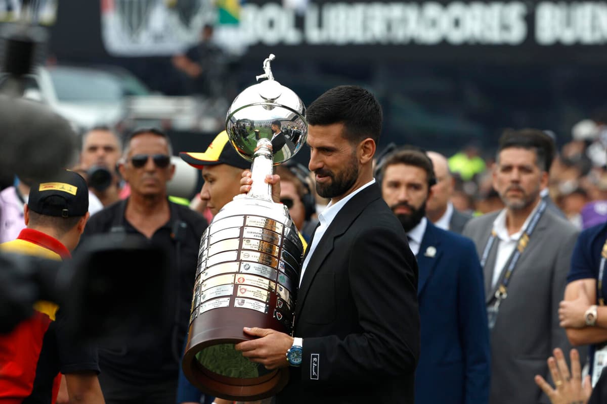 El serbio Novak Djokovic presenta la Copa Libertadores en Buenos Aires