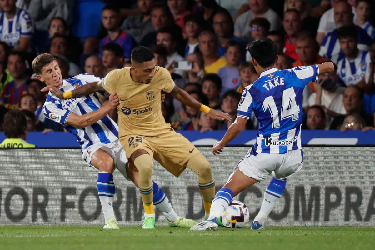 1-0. Con brasileño Raphinha, un Barcelona pierde ante la Real