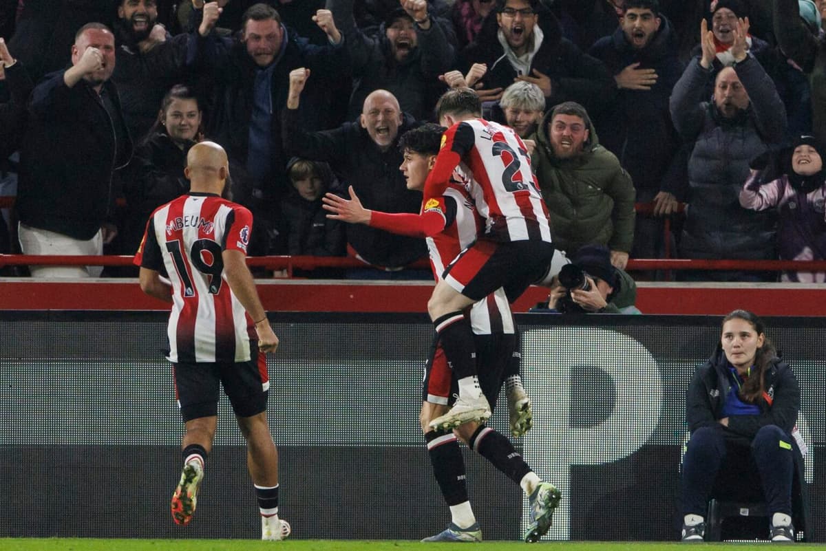 Brentford del brasileño Igor Thiago iguala con el Palace de los colombianos Muñoz y Lerma