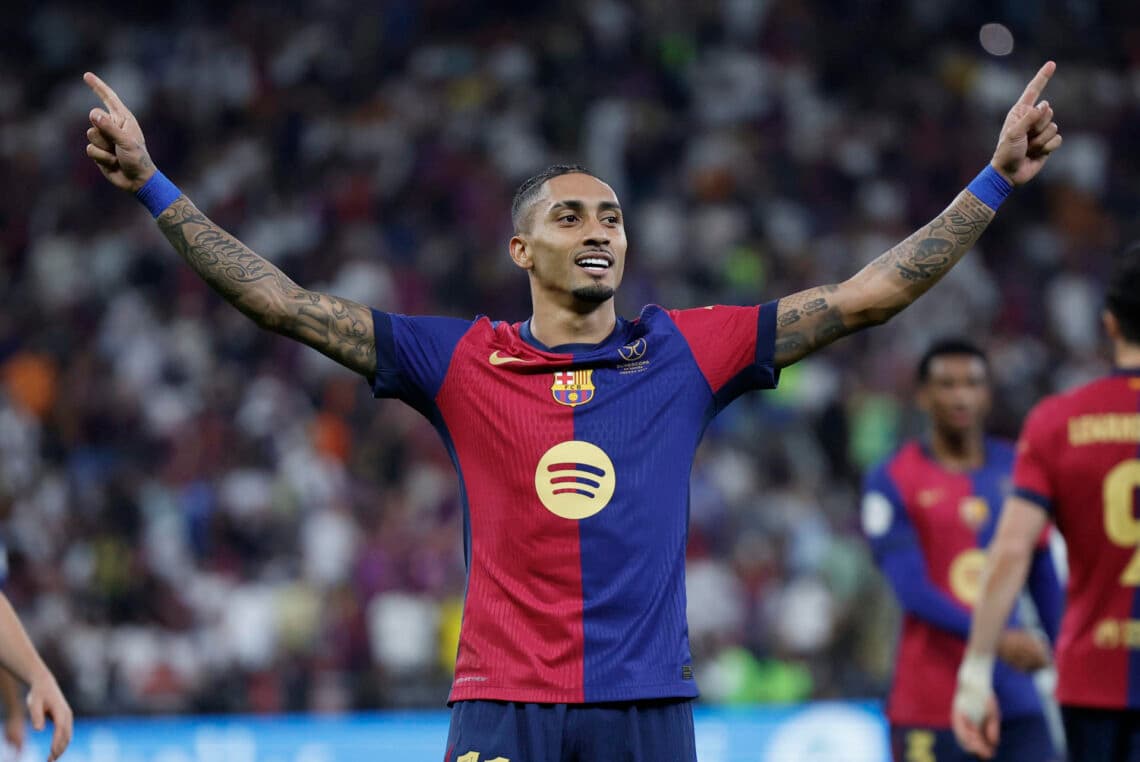 Brasileño Raphinha: el mejor jugador de la final de la Supercopa de España