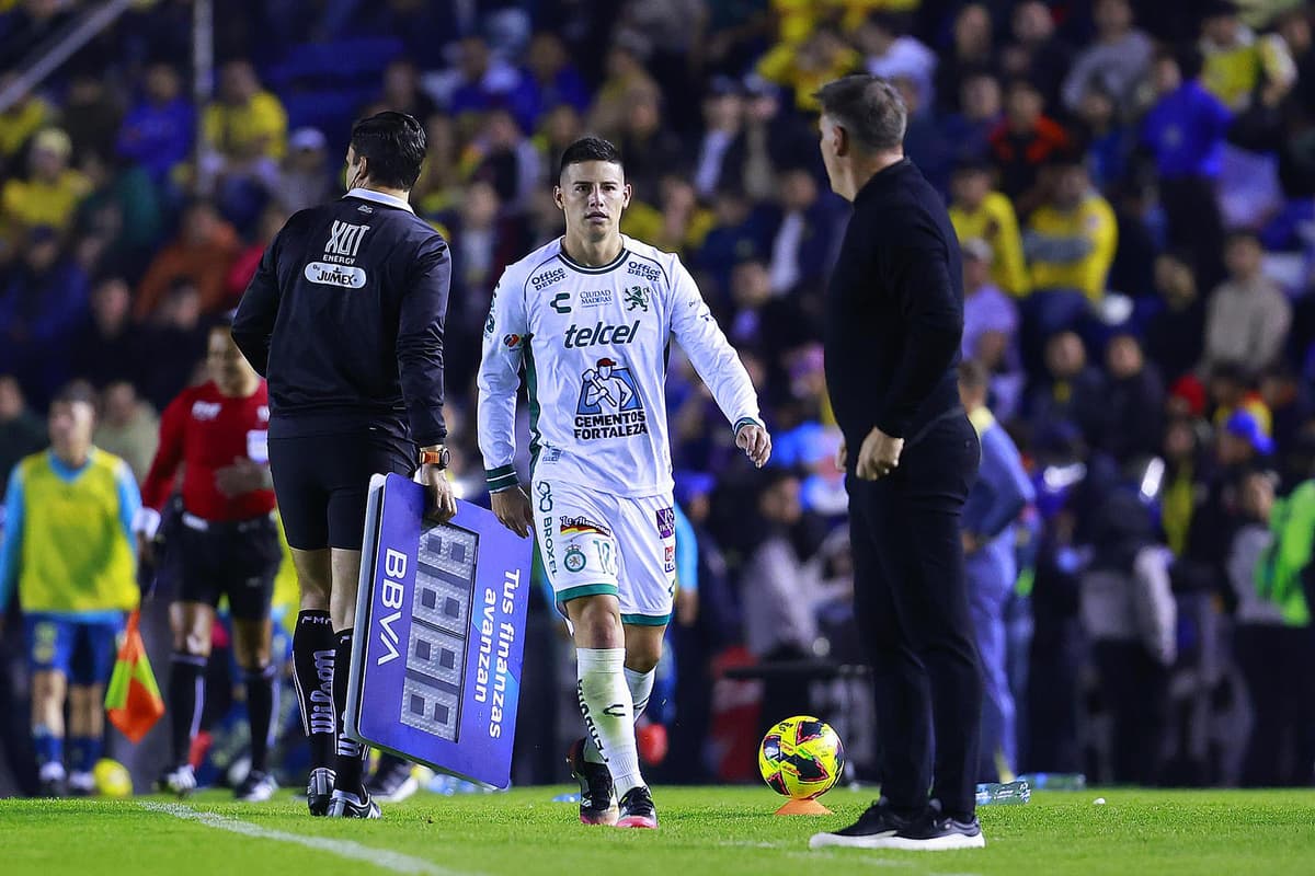 El colombiano James Rodríguez anota gol del empate del León ante el campeón América