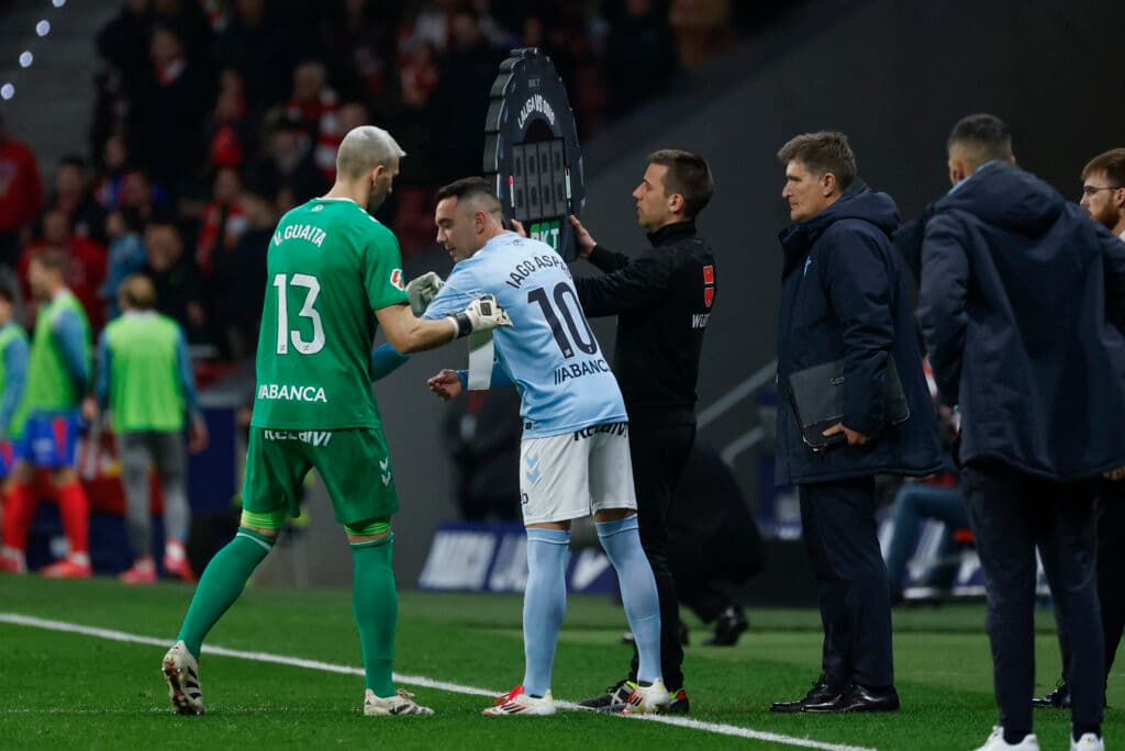 Iago Aspas reaparece ante el Atlético del argentino Simeone