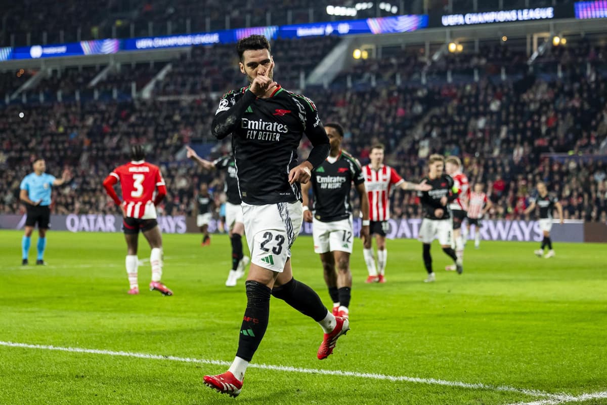 1-7. El Arsenal con un solo latino golea al PSV
