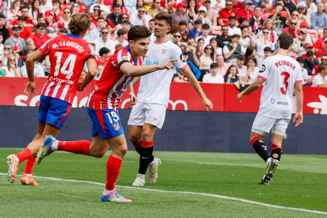 El Atlético se reanima con gol del argentino Julián Álvarez
