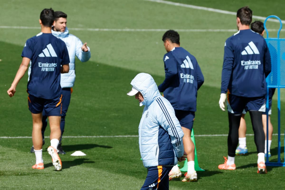 Caras largas en el entrenamiento del Real Madrid, con la comisión brasileña
