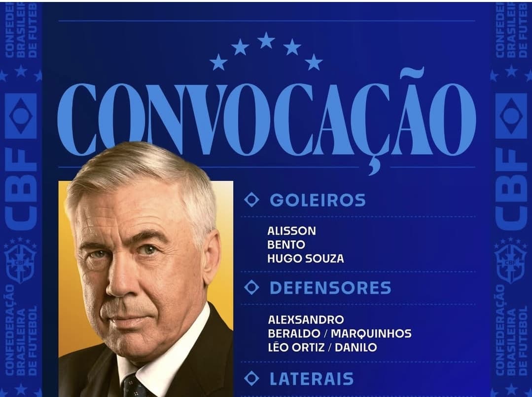 Flamengo y PSG, los clubes más representados en la primera convocatoria de Carlo Ancelotti con Brasil