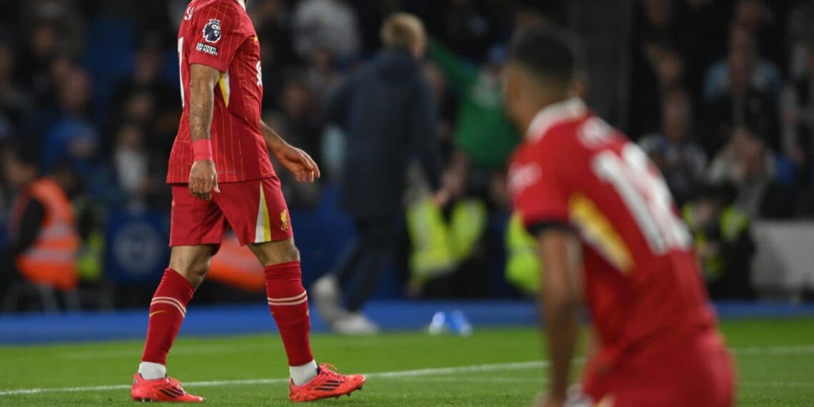 El Brighton derrota al Liverpool del colombiano Diaz