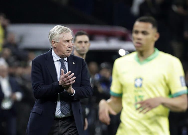 Ancelotti excluye a Neymar, Vinícius y Rodrygo para partidos de Brasil con Chile y Bolivia