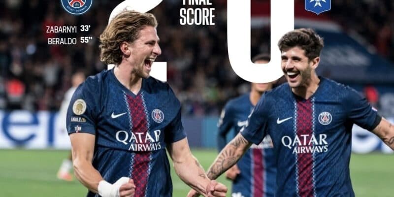 Un tanto del brasileño Beraldo sentencia el triunfo del PSG