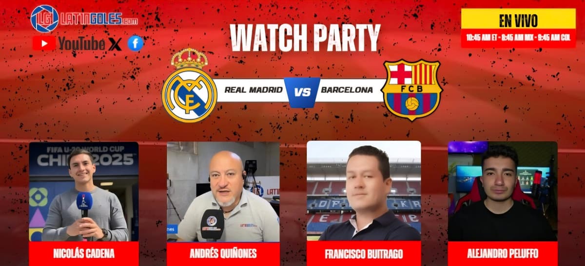 El CLÁSICO de España entre Real Madrid y Barcelona ya esta aquí, lo vivirás por Latingoles