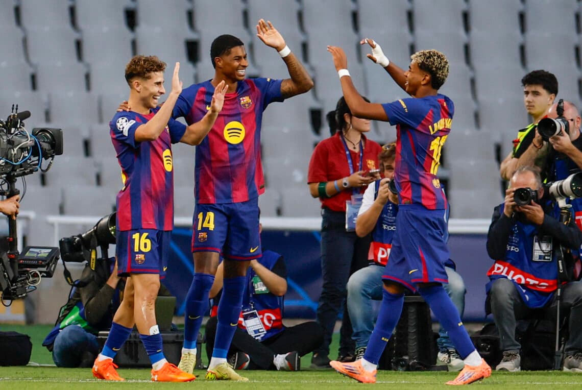 El español Fermín da un póker en la goleada del Barça