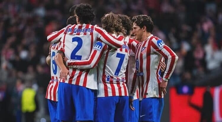 Uruguayo Giménez y albicelestes Álvarez y Almada: victoria del Atlético de Madrid