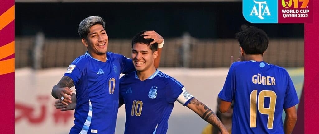 En el Mundial Sub 17, Argentina anota siete y pasa primera de grupo