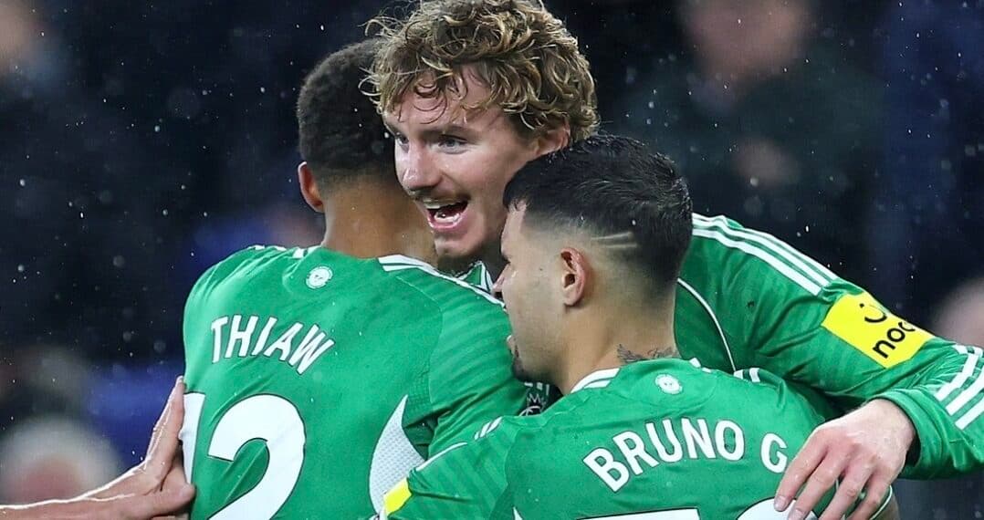 La dupla verdeamarela Guimaraes y Joelinton lidera la goleada del Newcastle sobre el Everton
