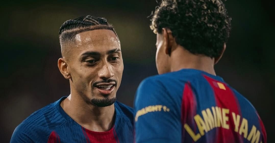 Brasileño Raphinha y español Yamal reconfirman el liderato del Barcelona en Villarreal