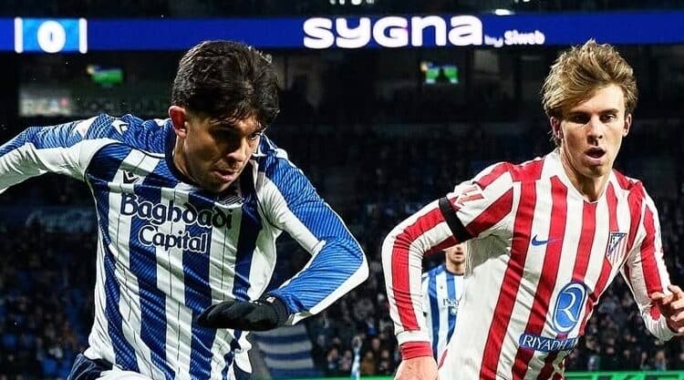 Venezolano Aramburu, titular en igualdad de la Real Sociedad ante el Atlético de Madrid