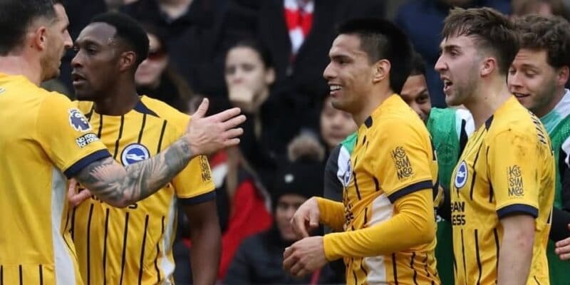 Paraguayo Diego Gómez marca la senda del triunfo de Brighton frente a Brentford