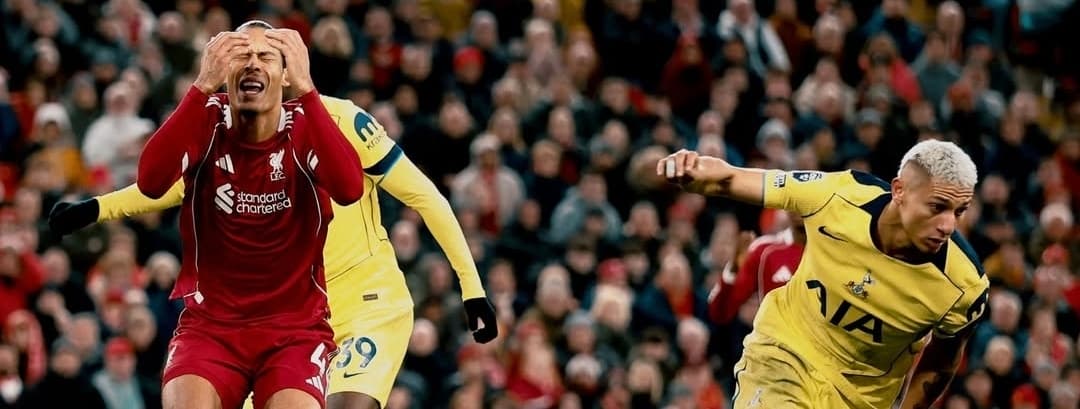 Con el brasileño Alisson y sin el argentino Mac Allister, el Liverpool no puede con el Tottenham