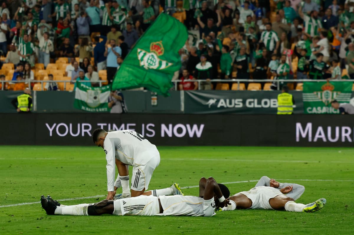 El Betis iguala, con cinco latinos en cancha, ante el Real Madrid donde anotó Vinicius