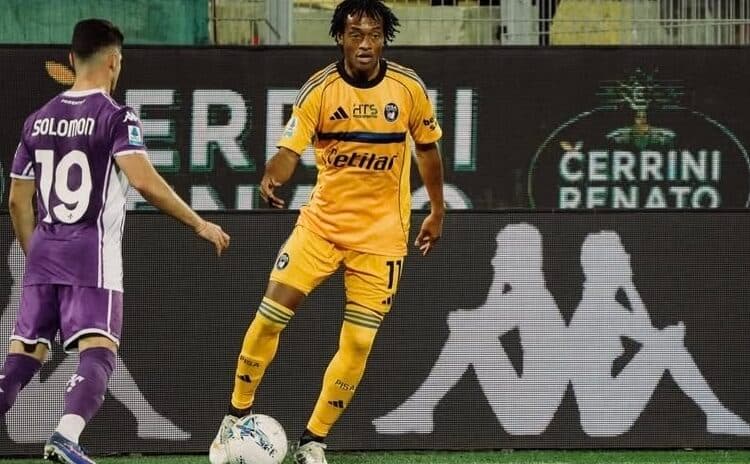 Con el colombiano Juan Guillermo Cuadrado, Pisa cae ante Lecce y confirma su descenso