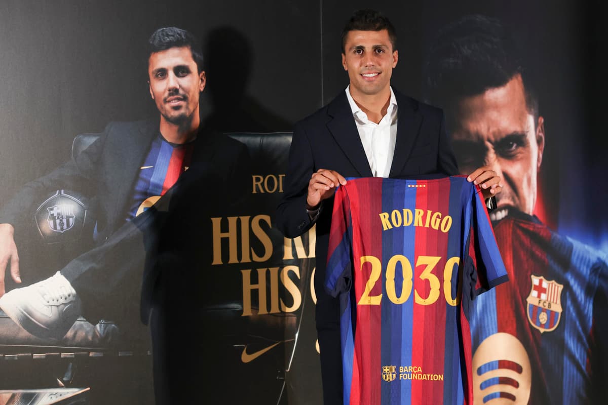 Primer entrenamiento de Rodri con el Barcelona