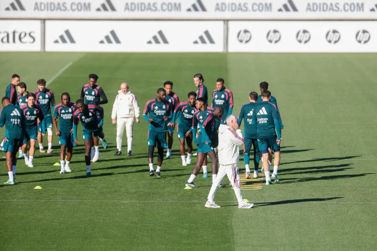 Entrenamiento del Real Madrid en Valdebebas antes del clásico contra el Barcelona, correspondiente a la décima jornada de LaLiga EA Sports.