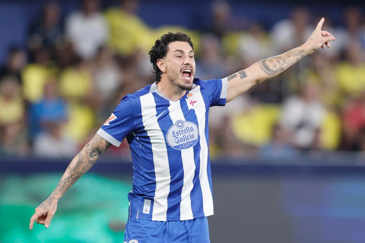 El defensa uruguayo del Deportivo de A Coruña, José Maria Giménez. EFE / Kai Forsterling.