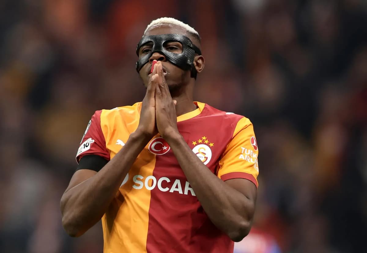 Victor Osimhen, delantero del Galatasaray, durante un partido, en una imagen de archivo.