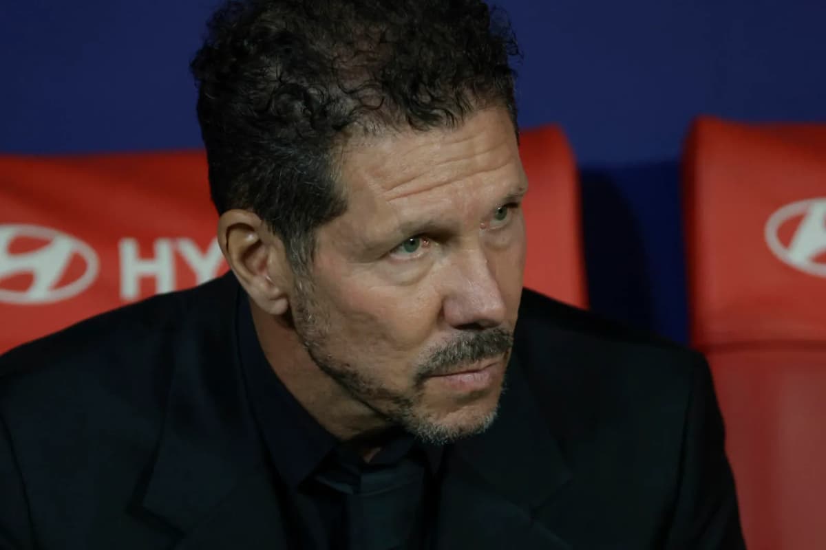 El argentino Diego Simeone durante un partido del Atlético de Madrid, en una imagen sobre el récord de Simeone en LaLiga.