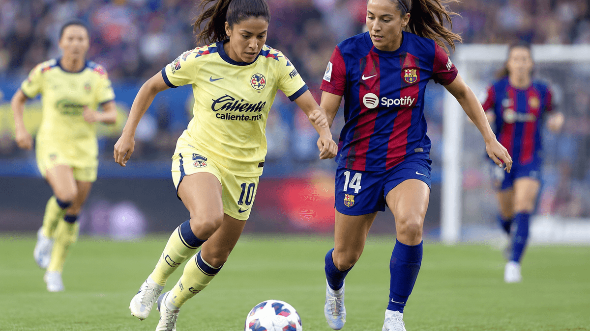 Mundial de Clubes femenino, con futbolistas de América  de México y Barcelona.