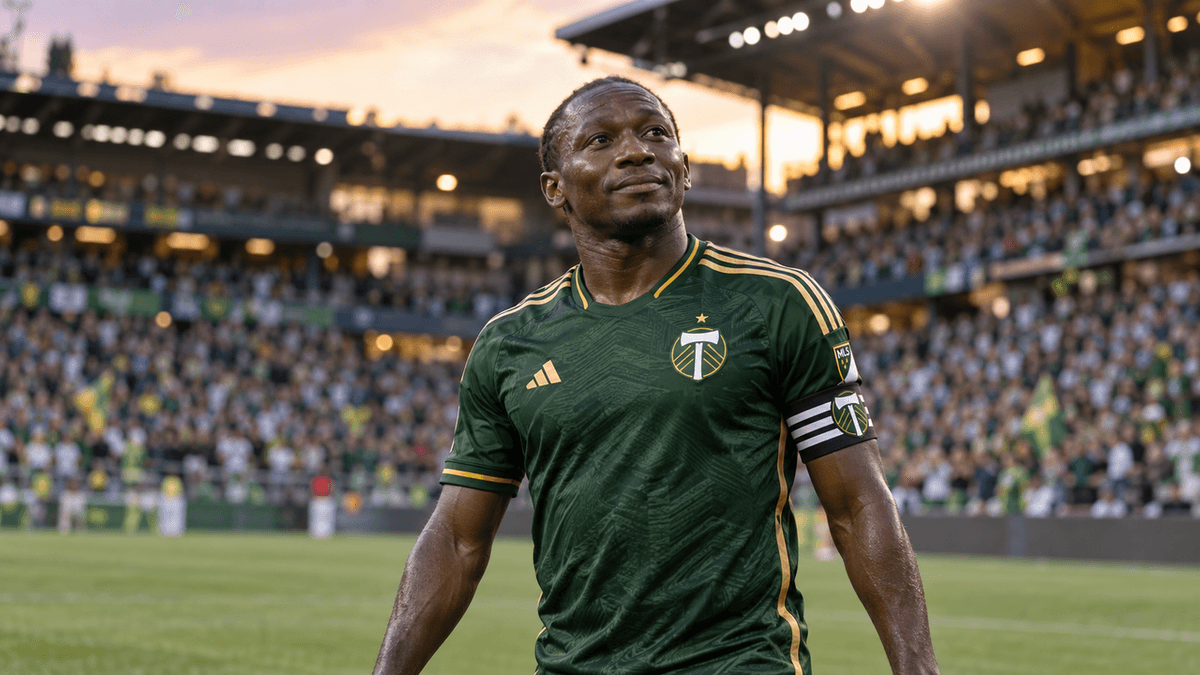 El mediocampista colombiano Diego Chará, capitán y referente histórico de Portland Timbers, con el uniforme del club.