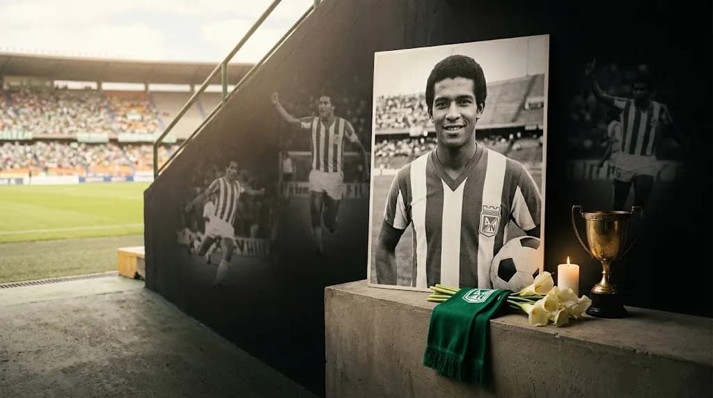 Eduardo Emilio Vilarete, exdelantero colombiano y bicampeón con Atlético Nacional, durante su etapa como futbolista profesional.