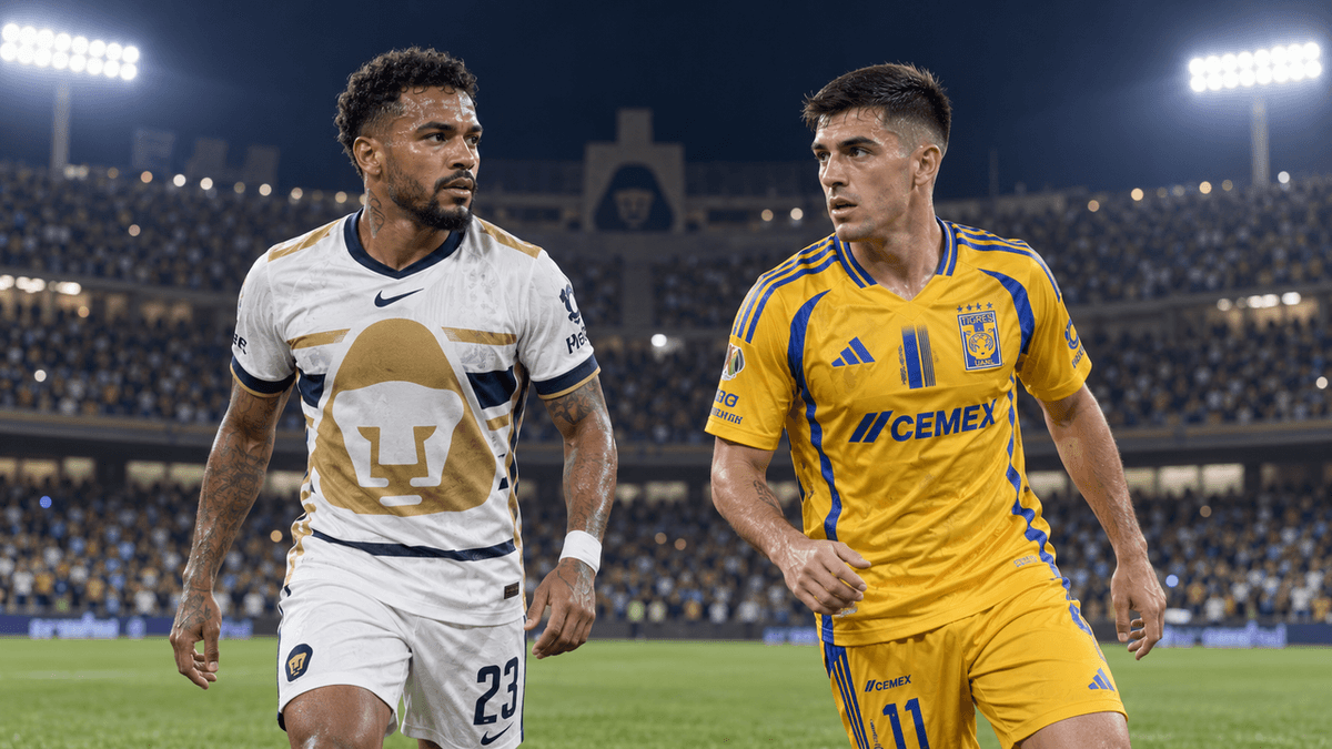 El brasileño Juninho, goleador de Pumas con ocho tantos en el Apertura 2026 de la Liga MX.