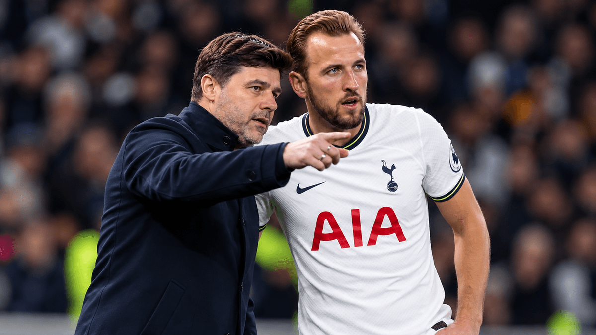 El argentino Mauricio Pochettino, técnico de Estados Unidos, junto a Harry Kane durante su etapa en Tottenham.