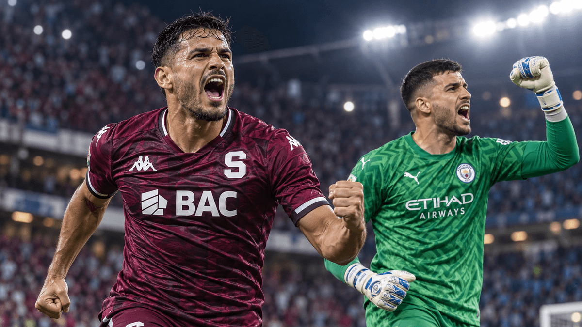 Ilustración de los costarricenses Ariel Rodríguez y Gerson Torres, protagonistas de la clasificación de Saprissa.