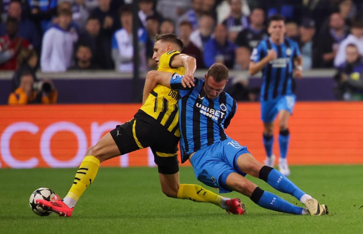 0-3. Gittens lidera goleada del Dortmund ante el Brujas