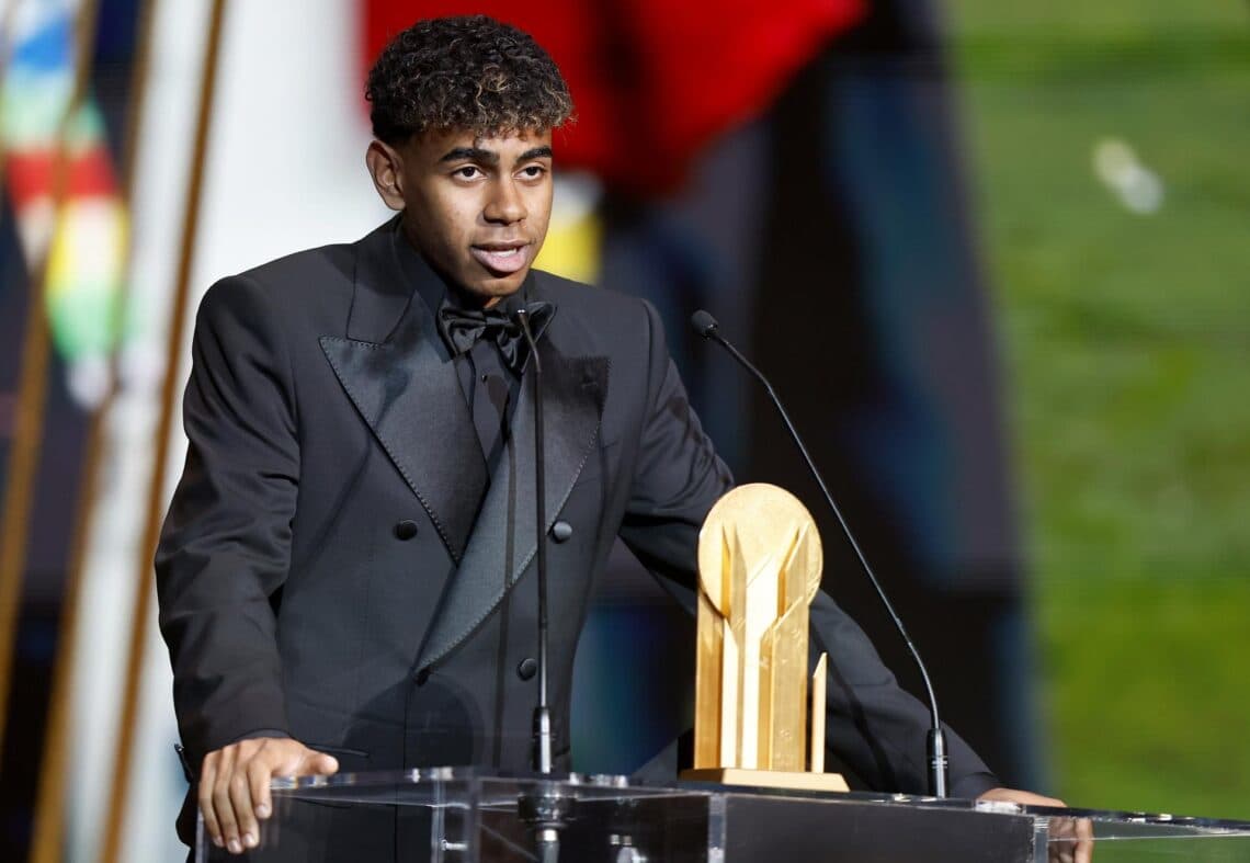 El español Lamine Yamal, premio Kopa al mejor futbolista joven del año