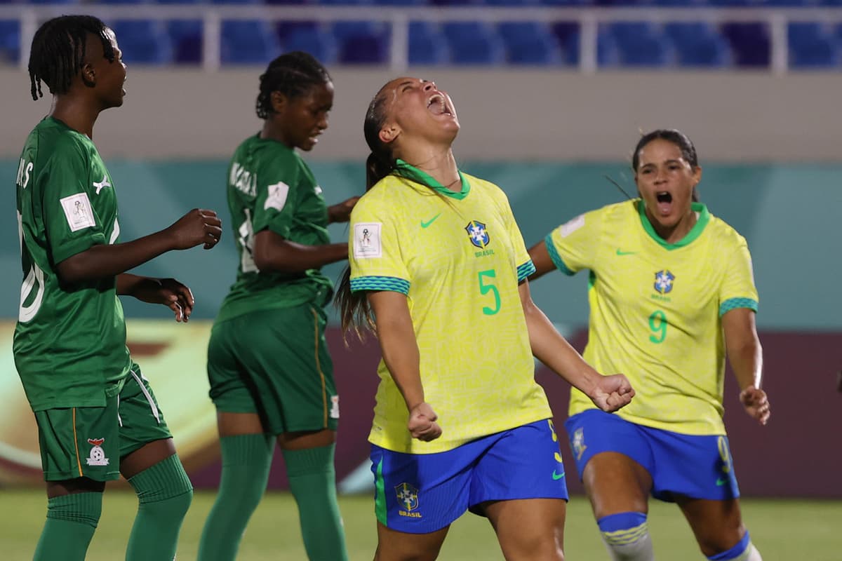 1-0. Juju anota el único gol del juego y Brasil vence a Zambia